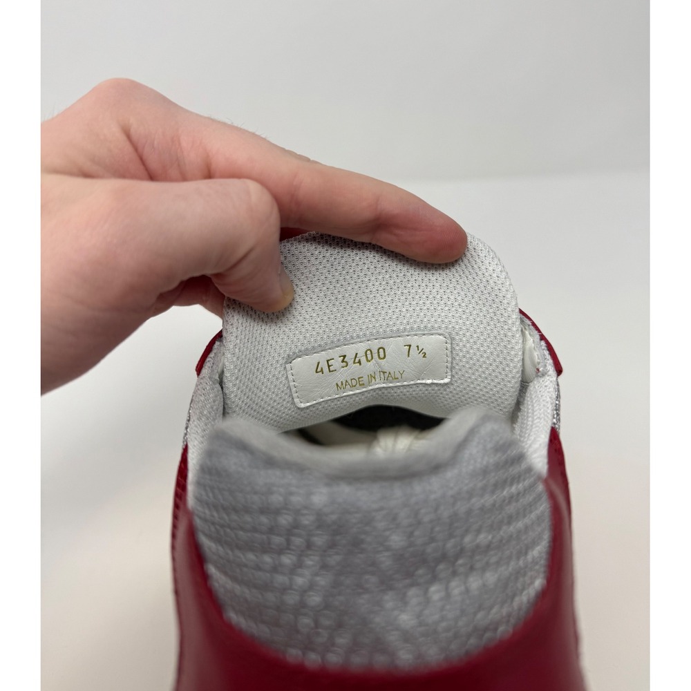 Prada Americas Cup Sneaker Leather Red Size 8.5 US 7.5 UK - Picture 7 of 10